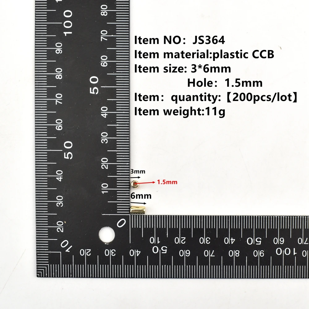 Пластиковые цилиндрические бусины для браслета 200 шт./лот 3 х 6 мм