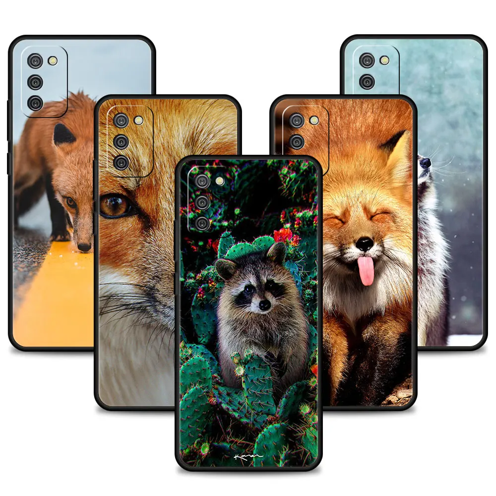 

Phone Cell Animal Raccoon Fox Case For Samsung Galaxy A32 4G A02s A21s A12 A71 A31 A41 A51 A52 A72 A53 A33 A73 A03s A23 A13