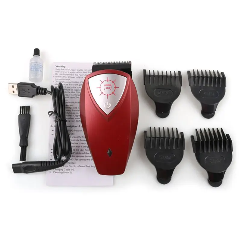 

Electric Hair Clipper Waterproof Self-help Haircut Adult Children USB Charging Razor