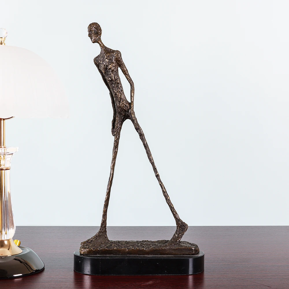 Бронзовая статуя ходящего мужчины Giacometti 45 см Реплика известная абстрактная