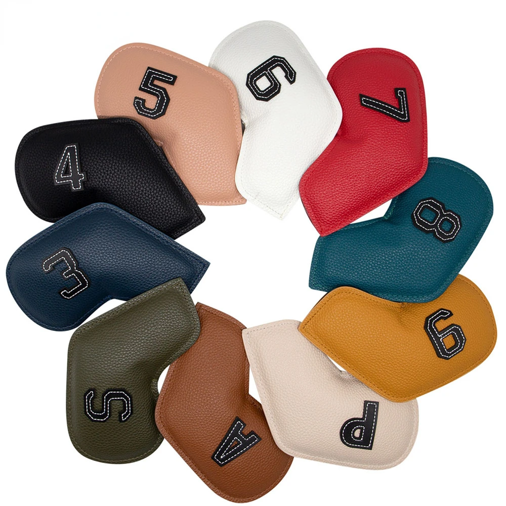 

10pcs/set Golf Iron Headcover Club Head Cover Embroidery Number Case Sport Golf Training Equipment Accessories