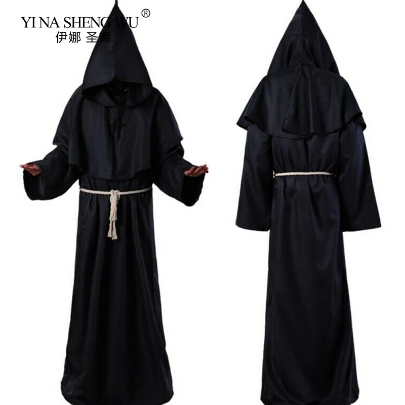 Страшная накидка для взрослых костюм косплея средневековый фрир женский халат