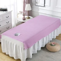 solid beauty salon bed sheets anti shrink spa massage bed table cover bedspread soft salon sheets withno hole