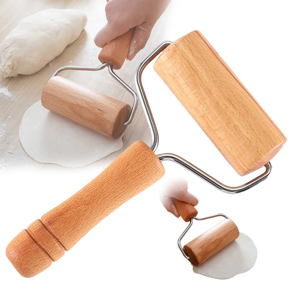 

1pcs Wooden Rolling Pin, Hand Dough Roller for Pastry, Fondant, Cookie Dough, Chapati, Pasta, Bakery, Pizza. Kitchen tool