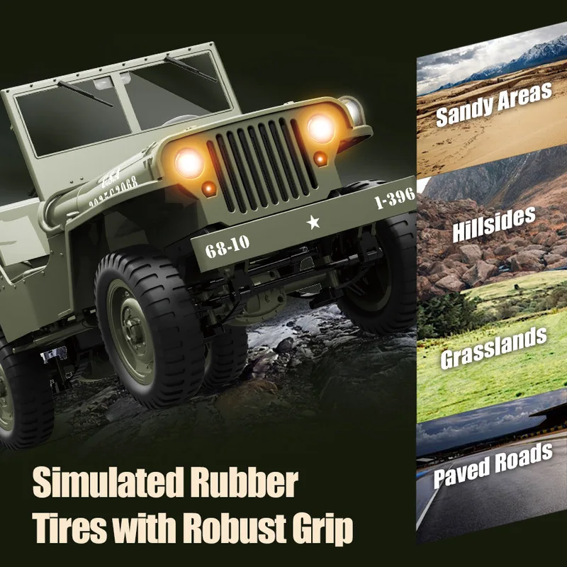 Jjrc Willys 2 4 г C8815 Радиоуправляемый автомобиль 1941 4wd Rtr Гусеничный скалолазание Весы