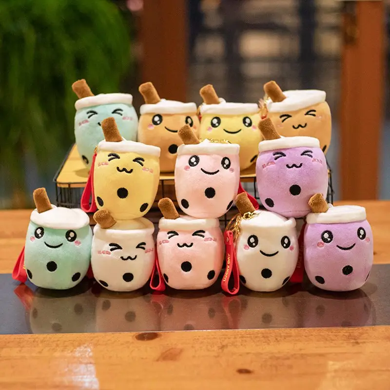

Брелок-чашка аниме Kawaii Bubble, 10 см, мягкая плюшевая игрушка, мягкая кукла Boba, милая искусственная, лучший подарок для девочек и детей