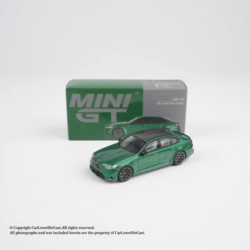Фото MINIGT1:64 BMW M5 G90 IsIe зеленого цвета #   Модель автомобиля из сплава 1086, имитационная настольная декорация, коллекционные предметы для взрослых, игрушки для мужчин. №3