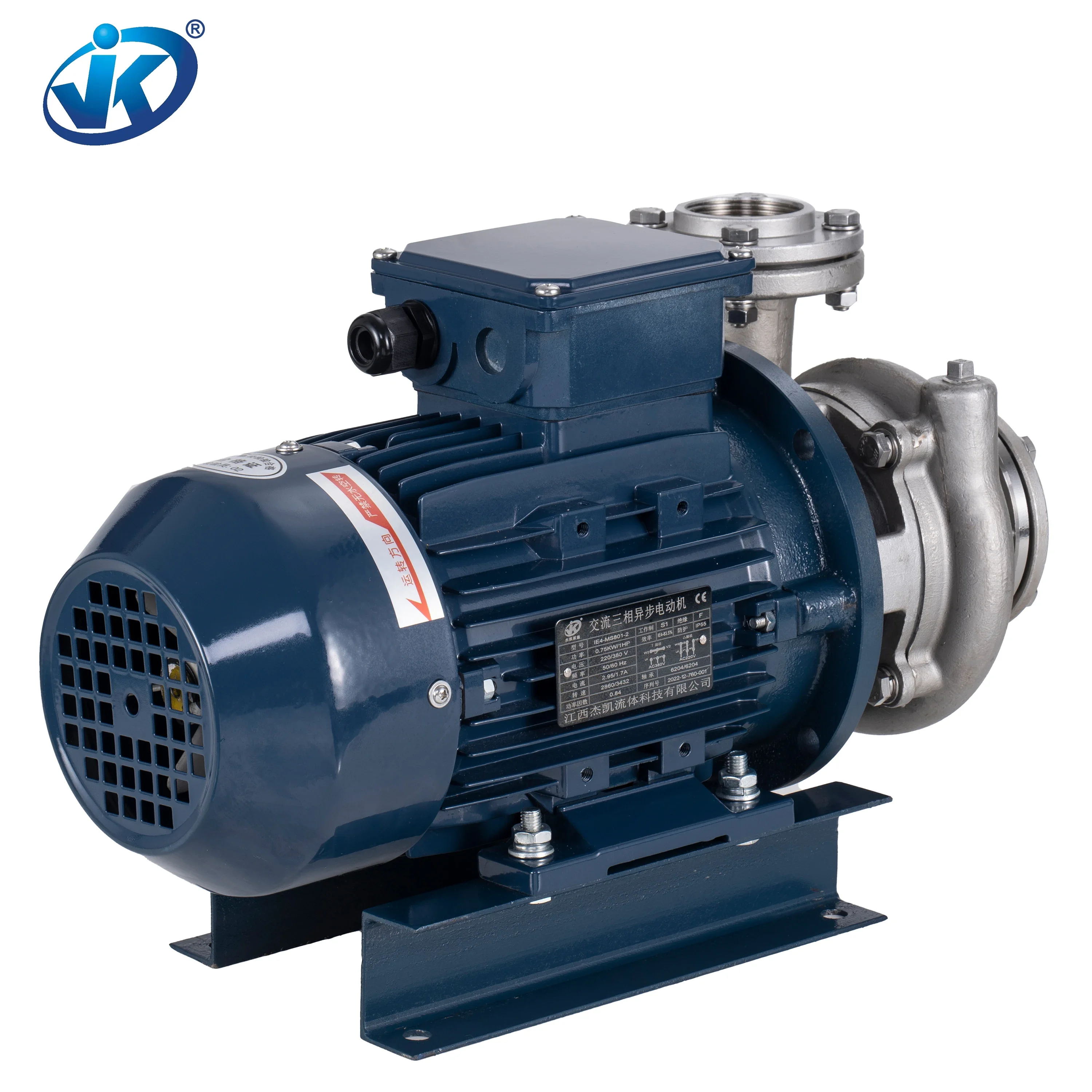 Отклофляжный насос из литой нержавеющей стали с полуоткрытой крыльчаткой для