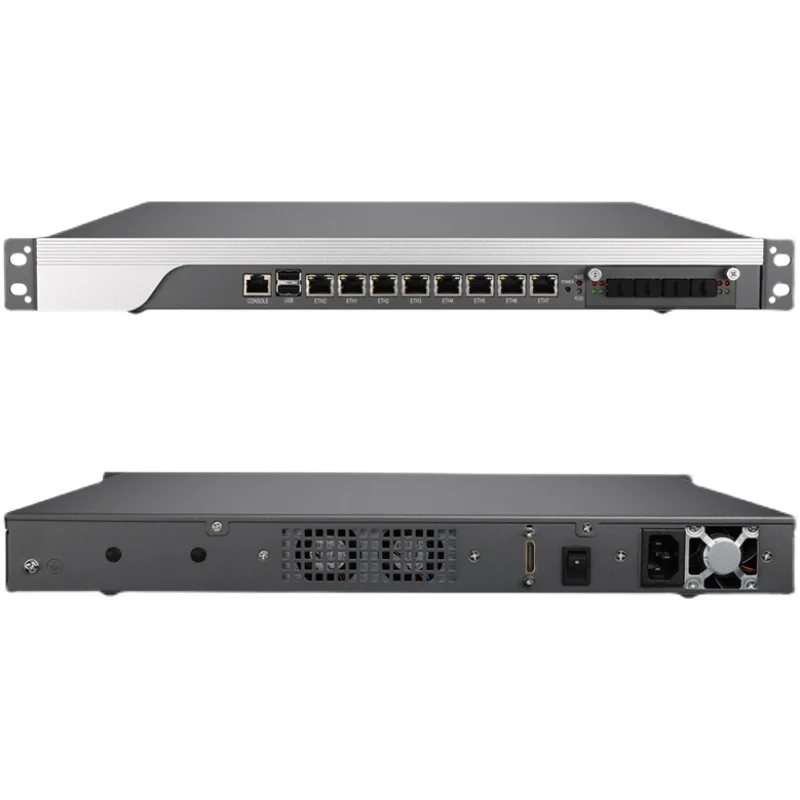 1U Rack Mountable Intel H170 I7 9700 8*I211 LAN HD COM Network Appliance Server PC 8XPCIE Expansion ESXI Vmware Openwrt Pfsense