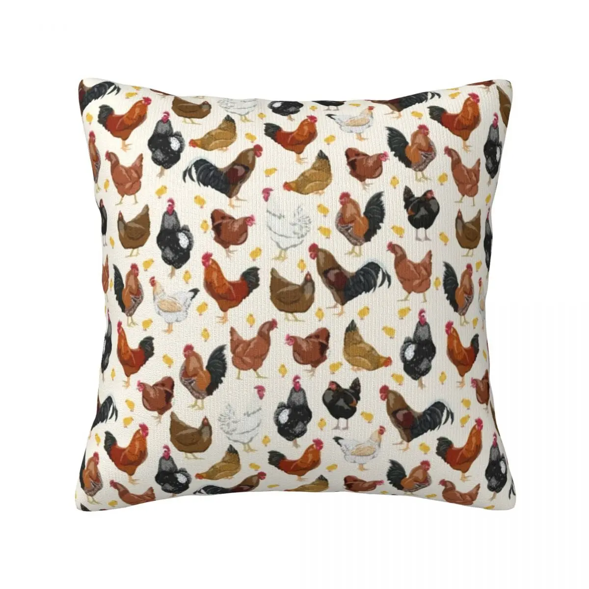 

Мультяшная подушка для цыпленка, разноцветные куриные носители, современная Женская Подушка на молнии, Летний чехол