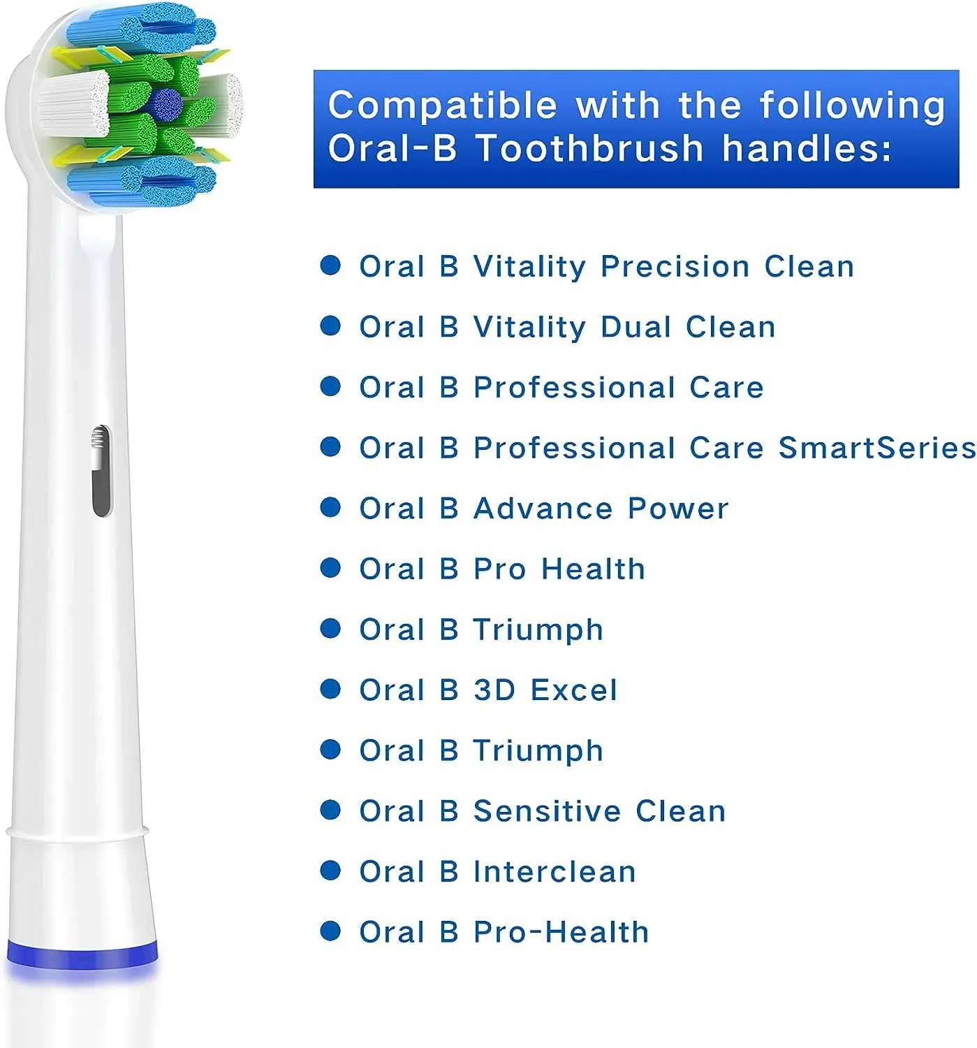 Сменные насадки для зубных щеток Oral b Braun Floss Action Pro 7000 1000 3000 5000 Vitality 4 шт.