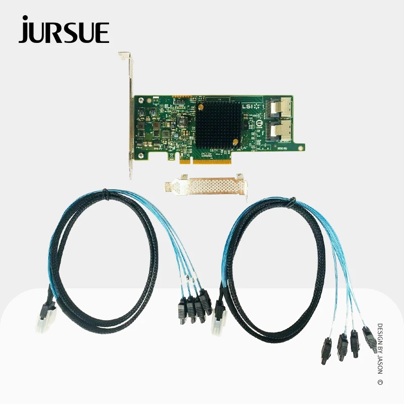 LSI 9207-8i RAID контроллер карты 6Gbs SAS HBA P20 IT Mode PCIe 3,0 Расширительная карта для ZFS frenas unRAID + 2 * кабель SFF8087 SATA