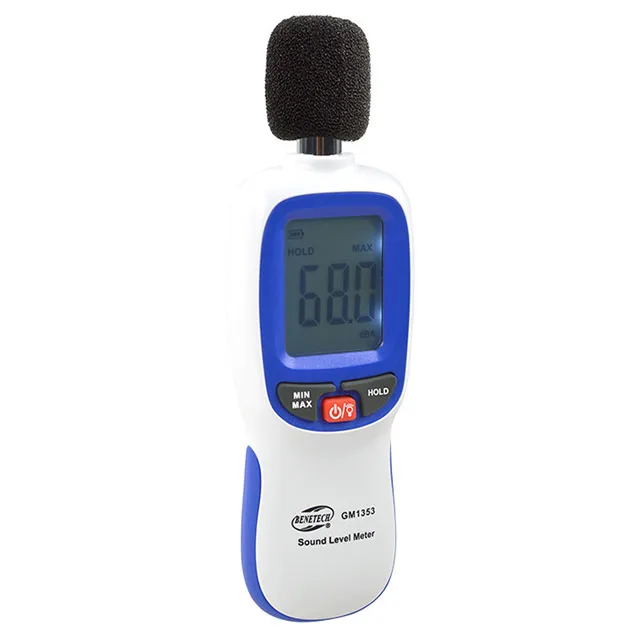 Фото Benetech GM1353 / GM1353B Цифровой измеритель уровня звука Тестер шума 30-130 дБ на децибелах Шумометр с ЖК-экраном №3