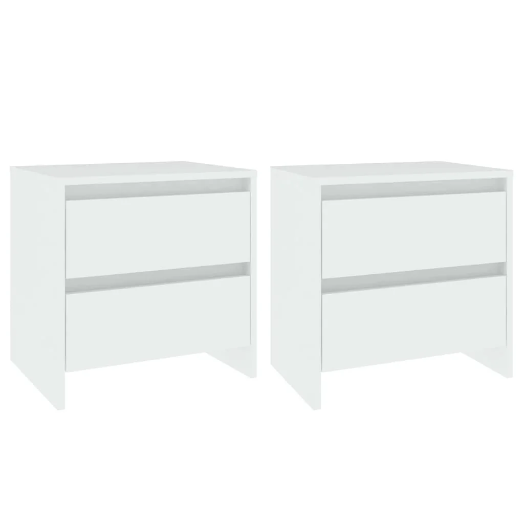 

2 pcs Bedside Cabinet, Chipboard Nightstands, Side Table, Bedrooms Furniture White 45x34.5x44.5 cm