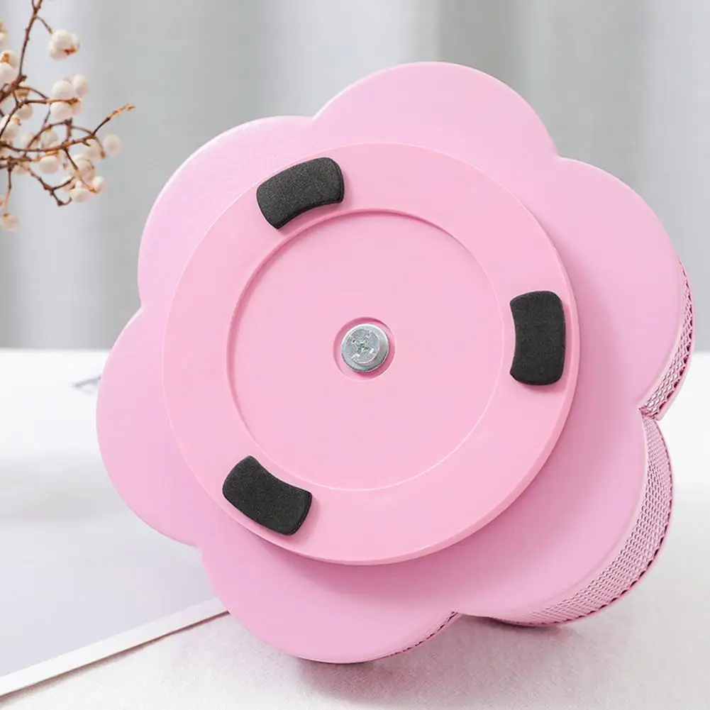 

Desktop Storage Box Useful Anti-rust Sturdy Rotating Makeup Brush Organizer Classroom Supply Pen Holder Stationery Box