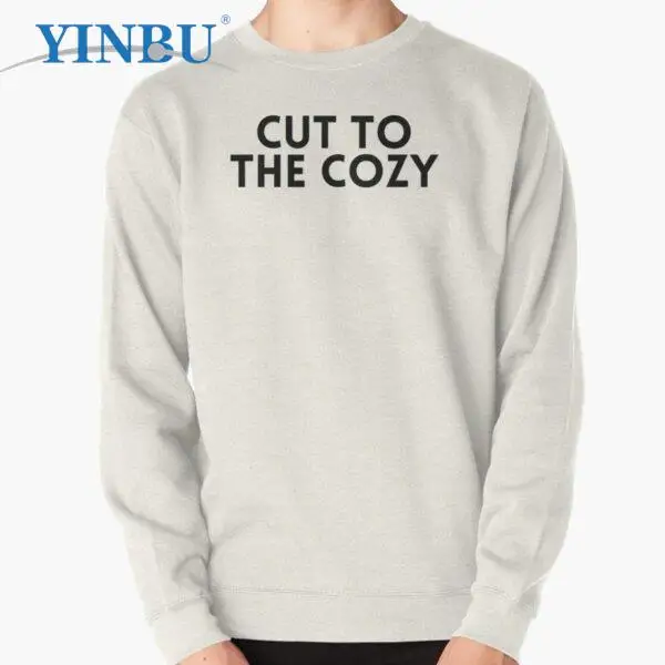 

Пуловер # krissticker с надписью «Cut to the Cozy», свитшоты, модная одежда для мужчин, новые толстовки, уличная одежда
