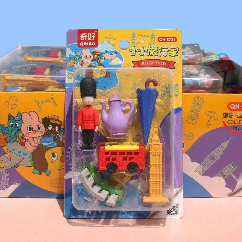 1 карта маленький ластик путешественника Набор для трехмерной разборки