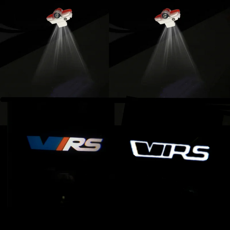 

JURUS, 2 шт., автомобильная дверь, приветственная лампа с логотипом проектора, призрак, тень, лампа для VRS Octavia A5 2006 2007 2008-2013, автомобильные аксесс...