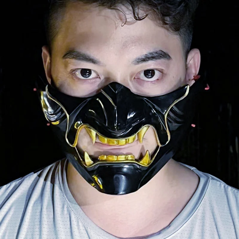 

Декоративная смешная маска на половину лица для взрослых, косплей из смолы