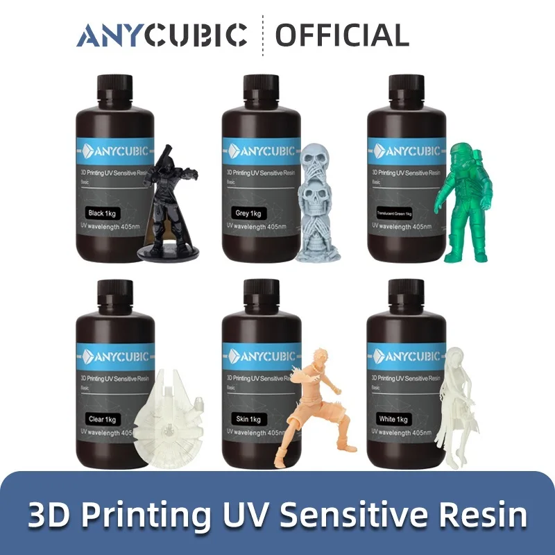 

405nm UV Resin For Photon 3D Printer Photon-S Printing Material LCD UV Sensitive Normal 500 ml/1L Liquid Bottle