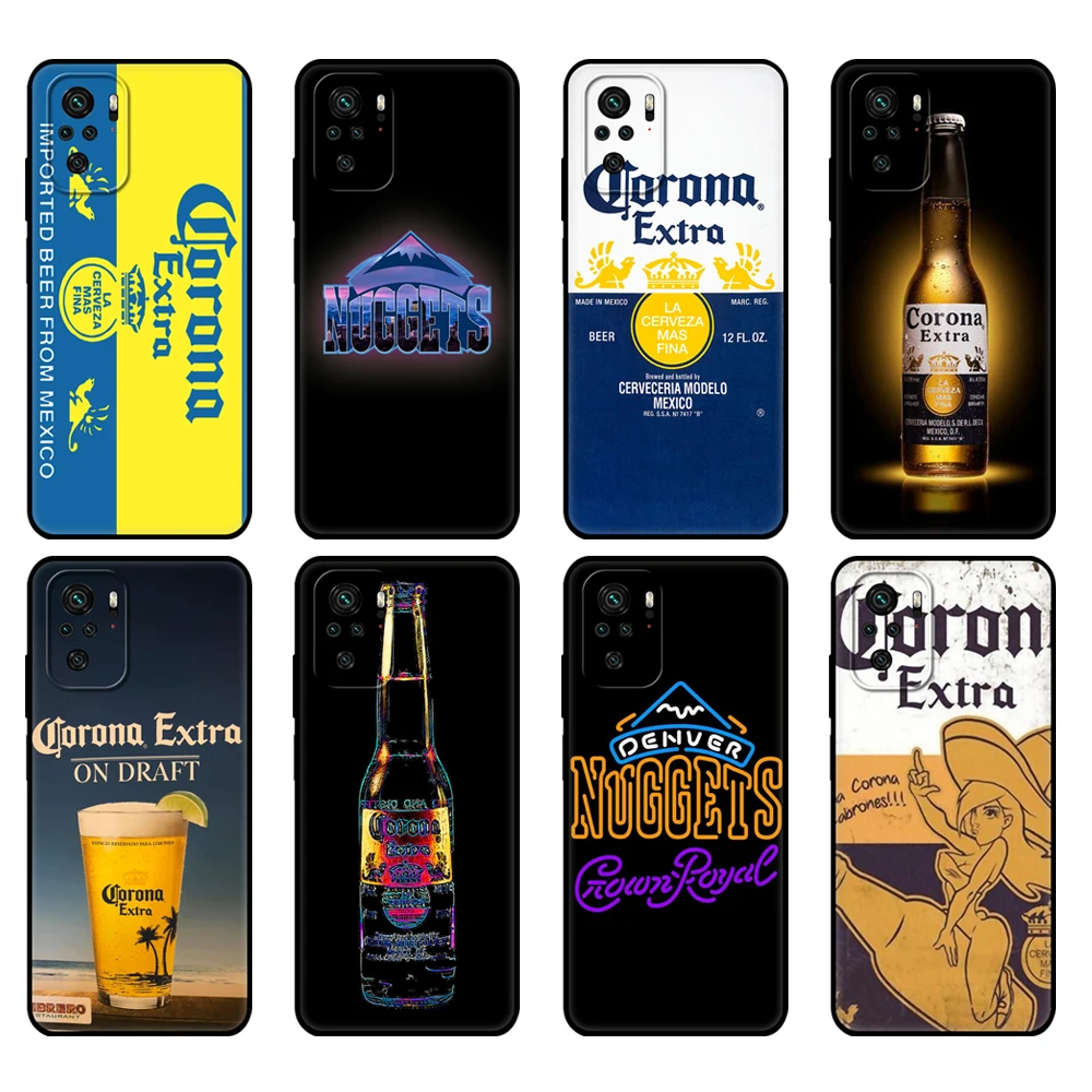 

Black tpu Case For Xiaomi Redmi 9T Case Redmi Note 9T Note 10 Pro Case Corona Extra beer