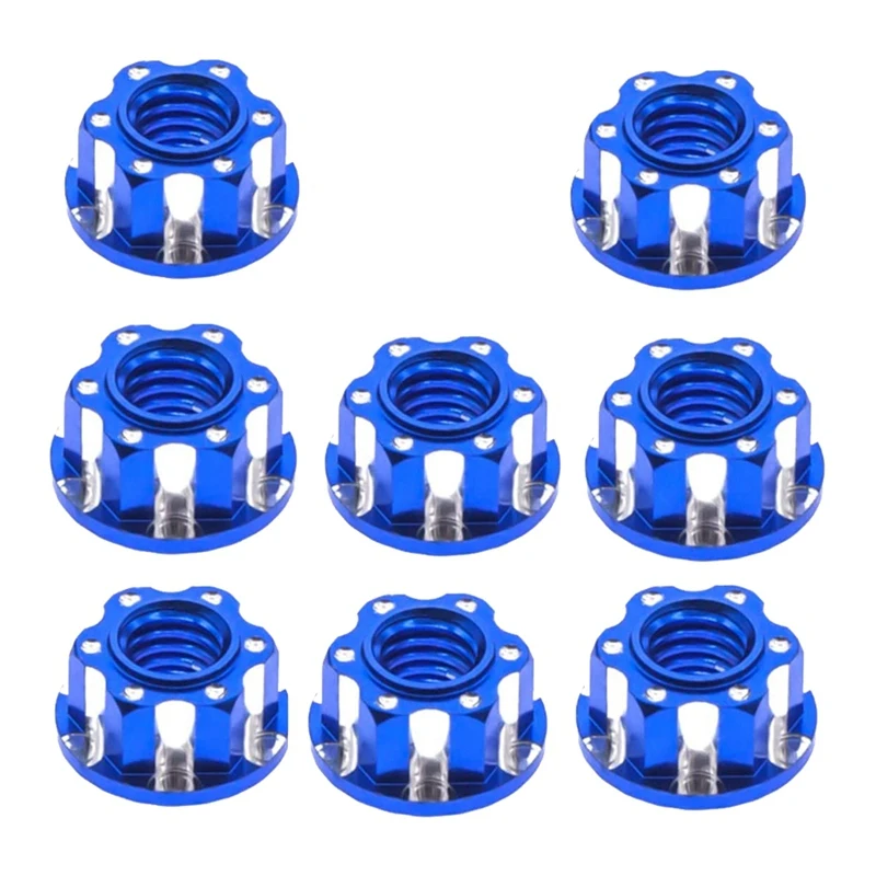 

8 шт., шестигранные гайки M4 RC для гусеничного колеса 1/10 TRX4 TRX6 Axial SCX10 90046 AXI03007 Redcat D90 Slash 2WD MST