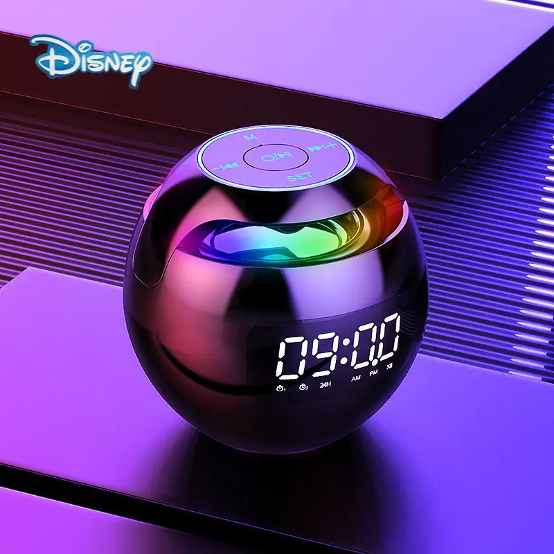 

Disney Wireless Bluetooth Speaker Alarm Clock Loud Volume Sound Box Portable Player Music Loudspeaker Soundbar Creative Gift