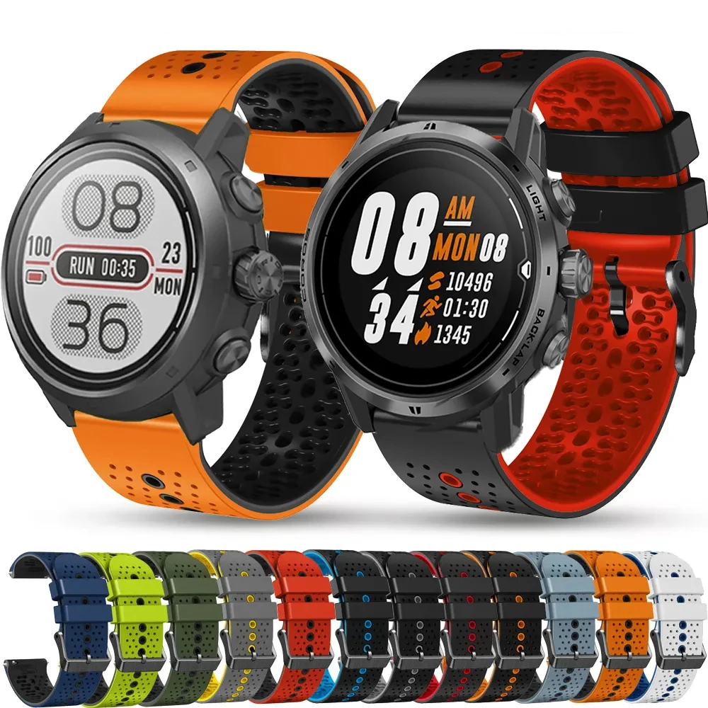 

22mm For Polar Vantage M M2 Silicone Wristband For Polar Grit X /X Pro For COROS APEX Pro/46mm Bracelet Straps Smart Watch Bands