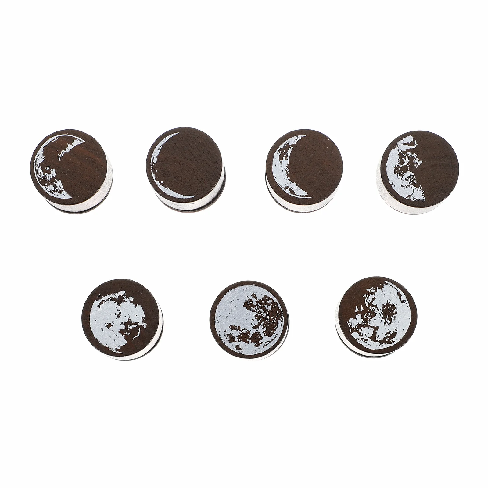 

7 Pcs Kids Suit Kids Sponges Journal Scrapbook Diary Photo Scrapbooks Scrapbooking Stamp Die Moon Phase Wooden Stamp