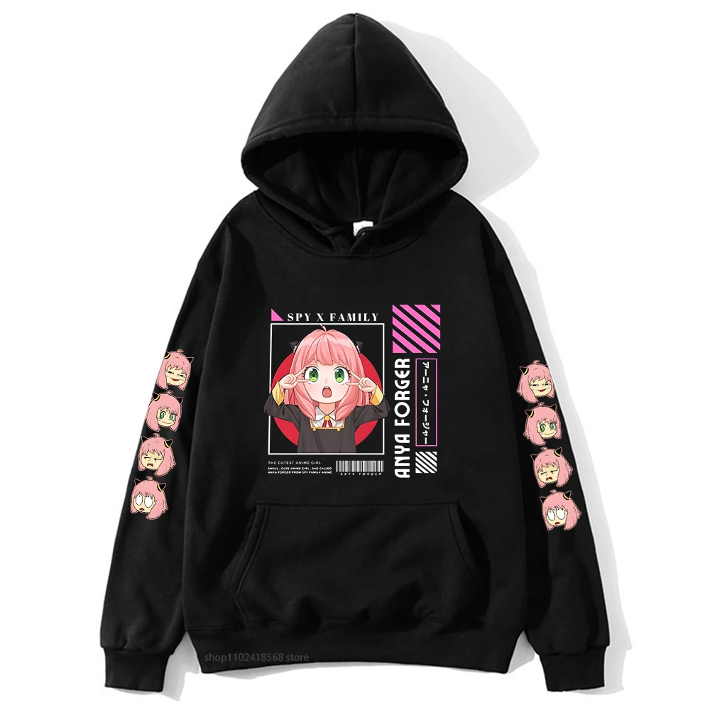 

Anya forger Hoodies for Women Kawaii Girls Spy x Family Graphic Sweatshirt Tops Relaxed Fit Streetwear Men Y2k Sudadera Hooded