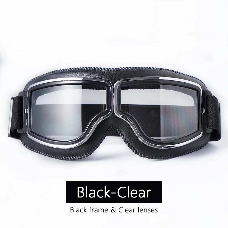 

Универсальные мотоциклетные винтажные очки, кожаные мотоциклетные скутерные байкерские мото очки, очки для шлема в стиле стимпанк, пылезащитные очки