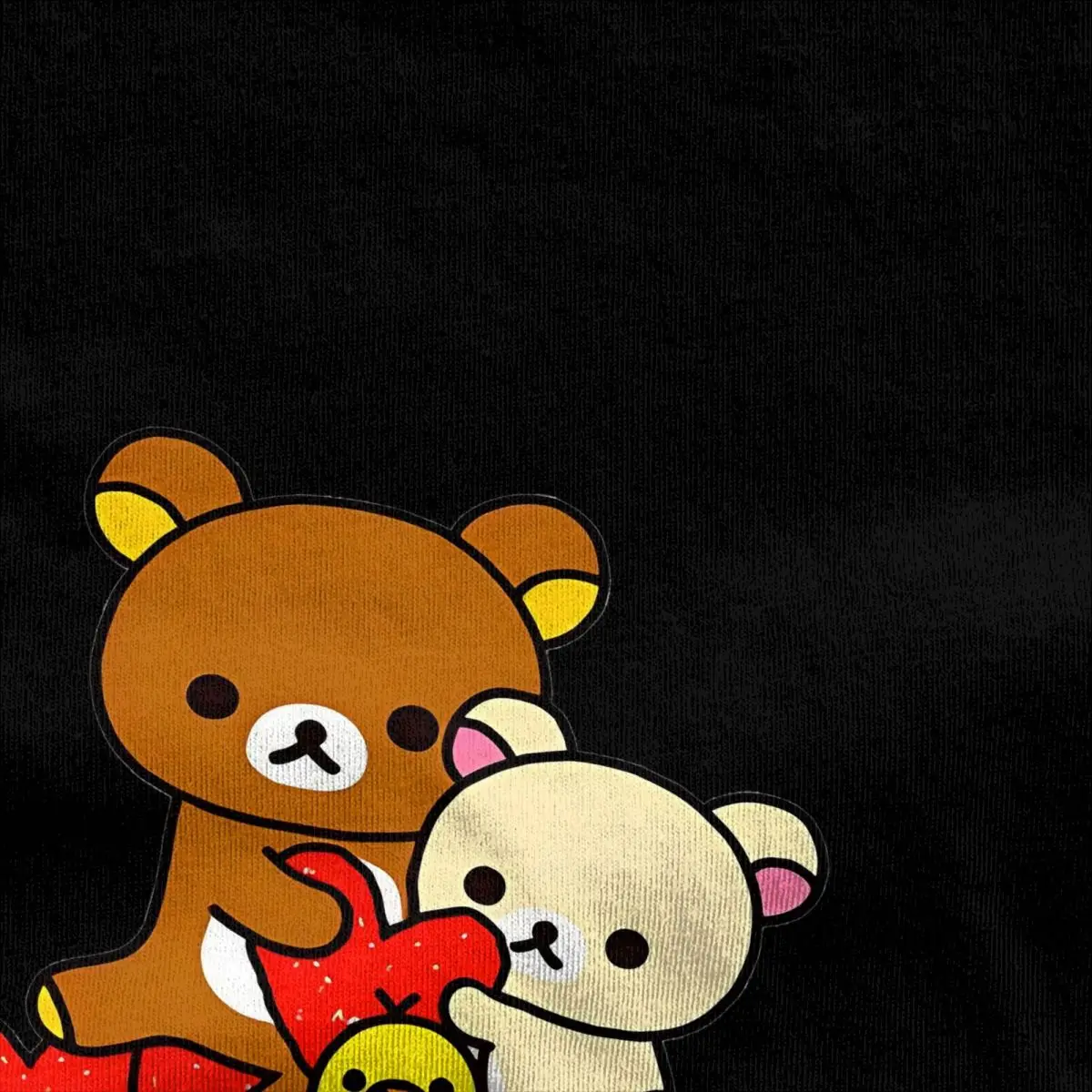 Мужская футболка Rilakkuma Love With Friend модная летняя Y2K забавные повседневные топы из