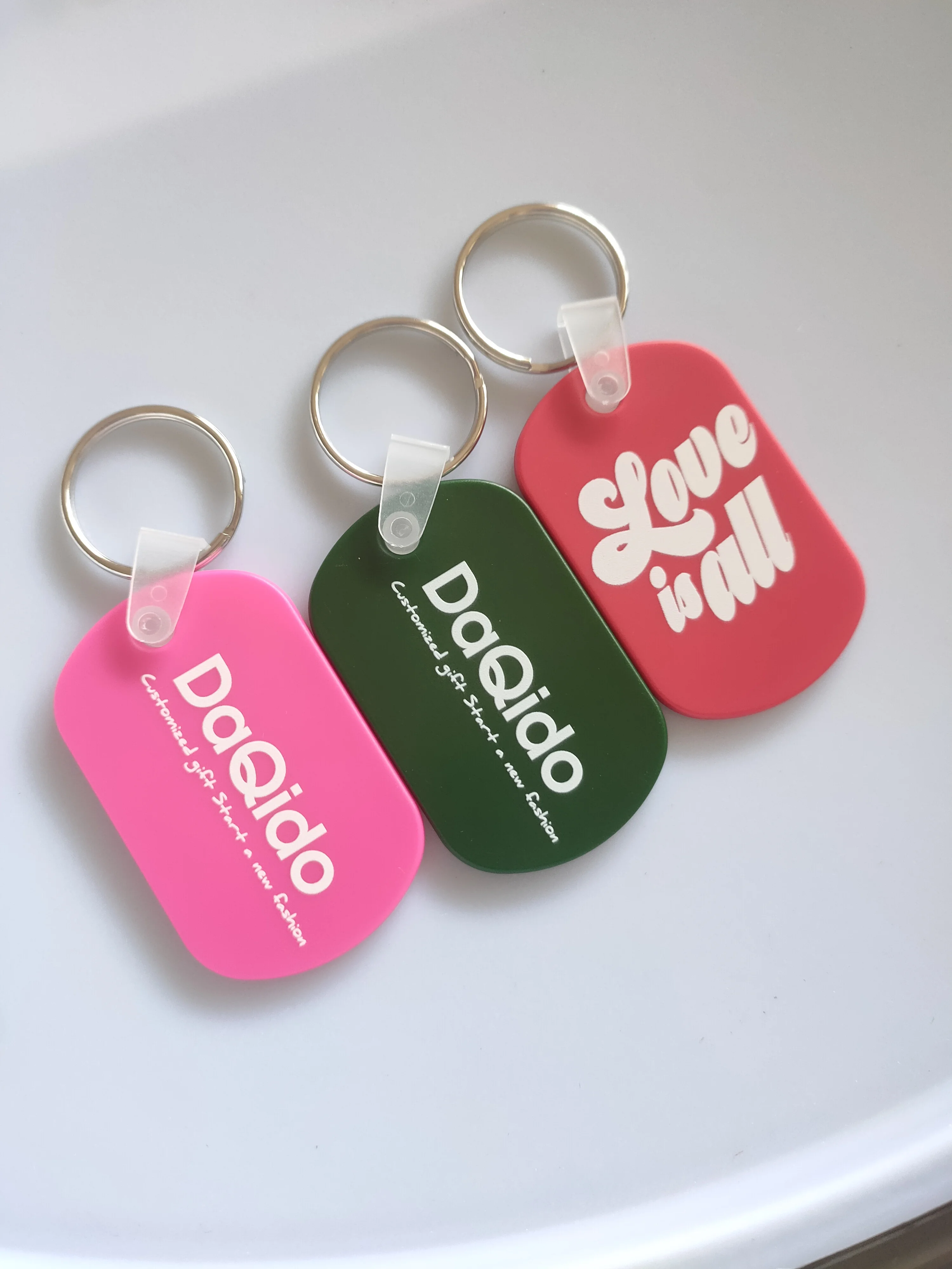 Daqido рекламный Пользовательский логотип чистый брелок для ключей в отеле