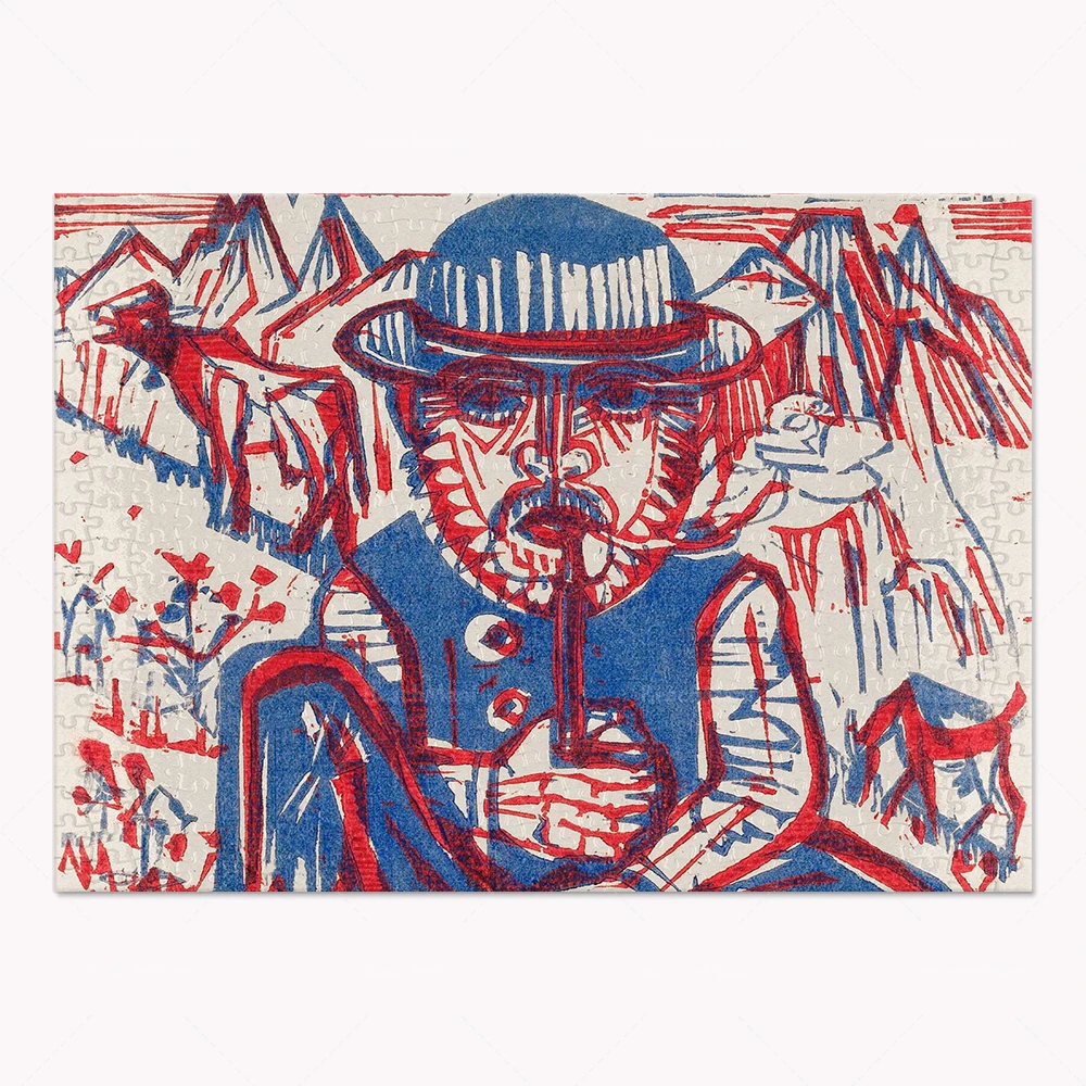 Фото Ernst Ludwig Kirchner - Берн Кунстенл, Поцелуй - Луна - Любители, Модернистская абстрактная февизма - Музейный выставочный постер Canvas Prin №4