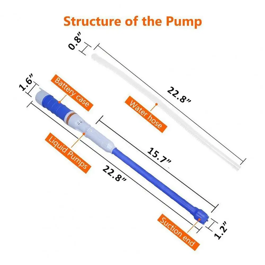 

Practical Siphon Pump Handheld ABS Oil Siphon Pump Liquid Transfer Battery Operated Pump