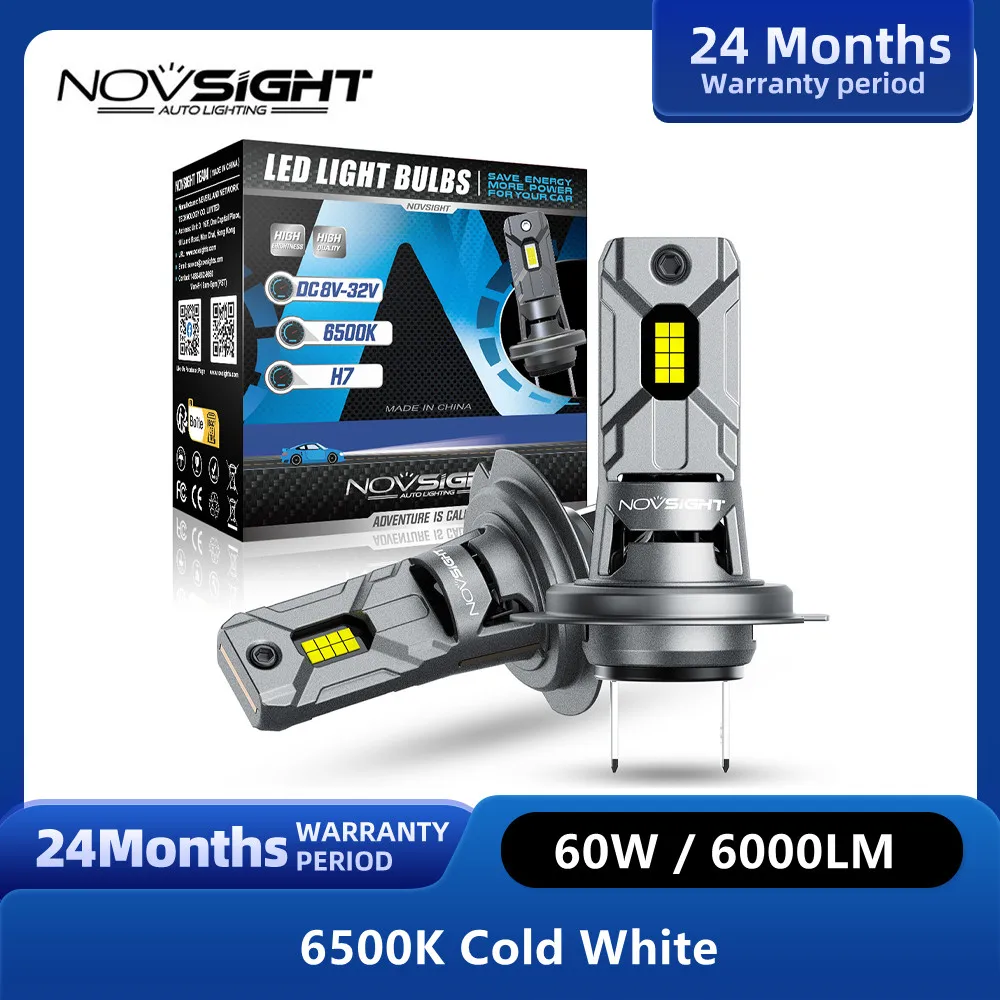 Novsight N64 H7 Светодиодные фары для автомобилей 6500K 6000LM 60W 12V Светодиодные автомобильные противотуманные фары