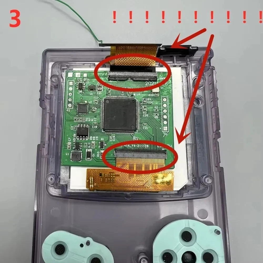 Новый 2.45-дюймовый IPS-экран GBC с высокой яркостью, оригинальный размер для Gameboy Color GBC LCD. Не нужно резать корпус. (art.: 3920da97f5c99) - 3920da97f5c99