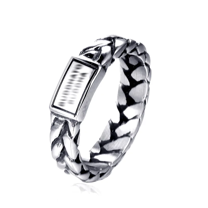 Винтажное кольцо-цепочка шириной 4 мм для пар модное серебряное кольцо Будды из