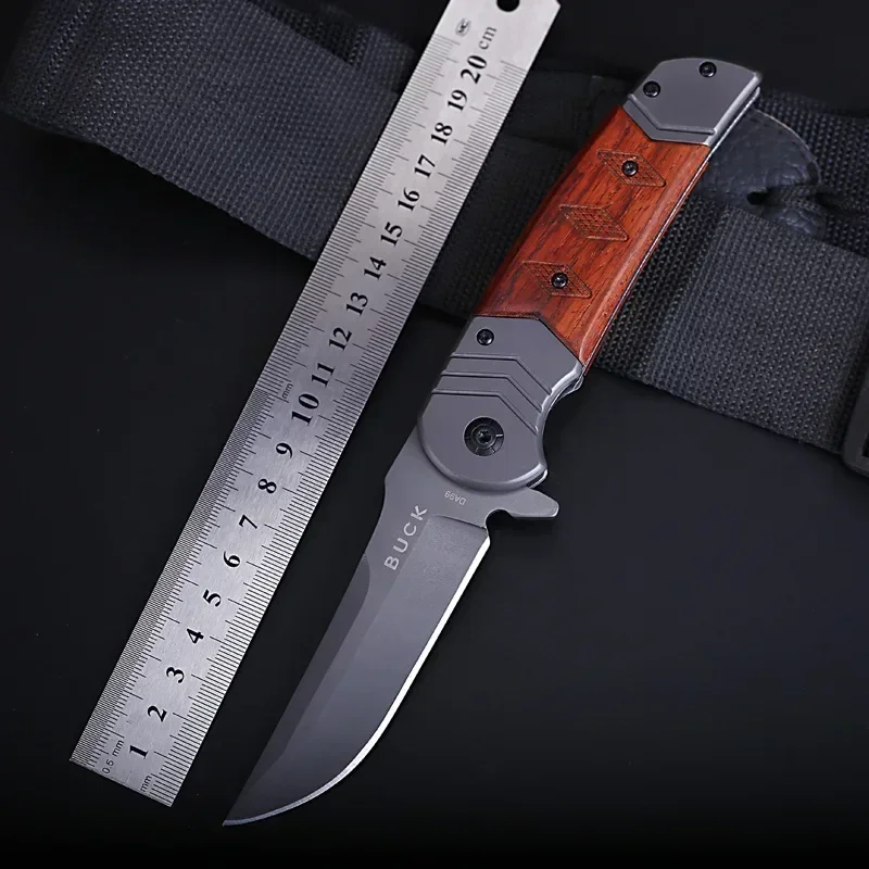 Складной нож высокой твердости с деревянной ручкой портативный резец для