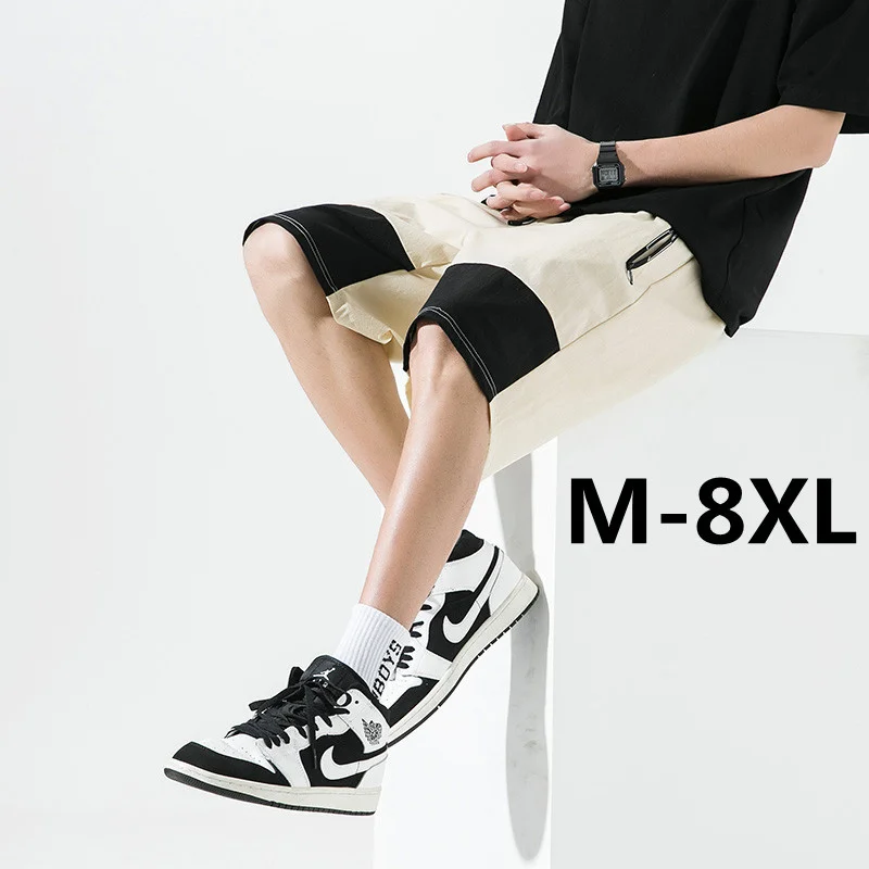 

Fashion 2022 Summer New Running Men Sport Casual Colorblock Fitness Workout Beach Male Shorts Plus Size L-8XL