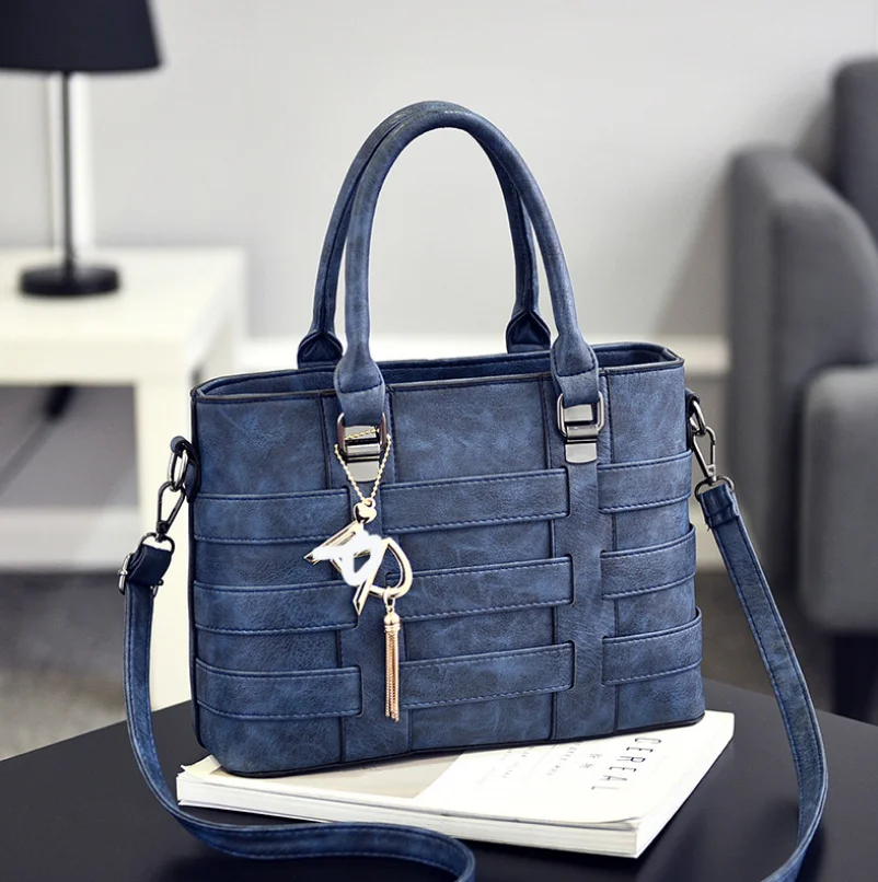 

Pu Leather Women'S Handbag Large Capacity Vintage Messenger Bag Womens Shoulder Bags Handmade Women'S Bag Casual Tote Bag