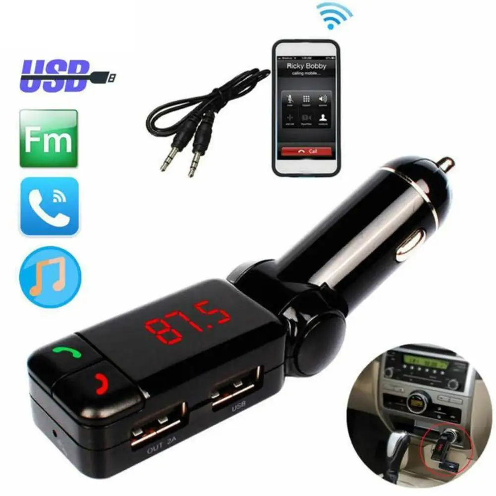 

FM-трансмиттер с MP3-плеером и Bluetooth, 3,5 мм