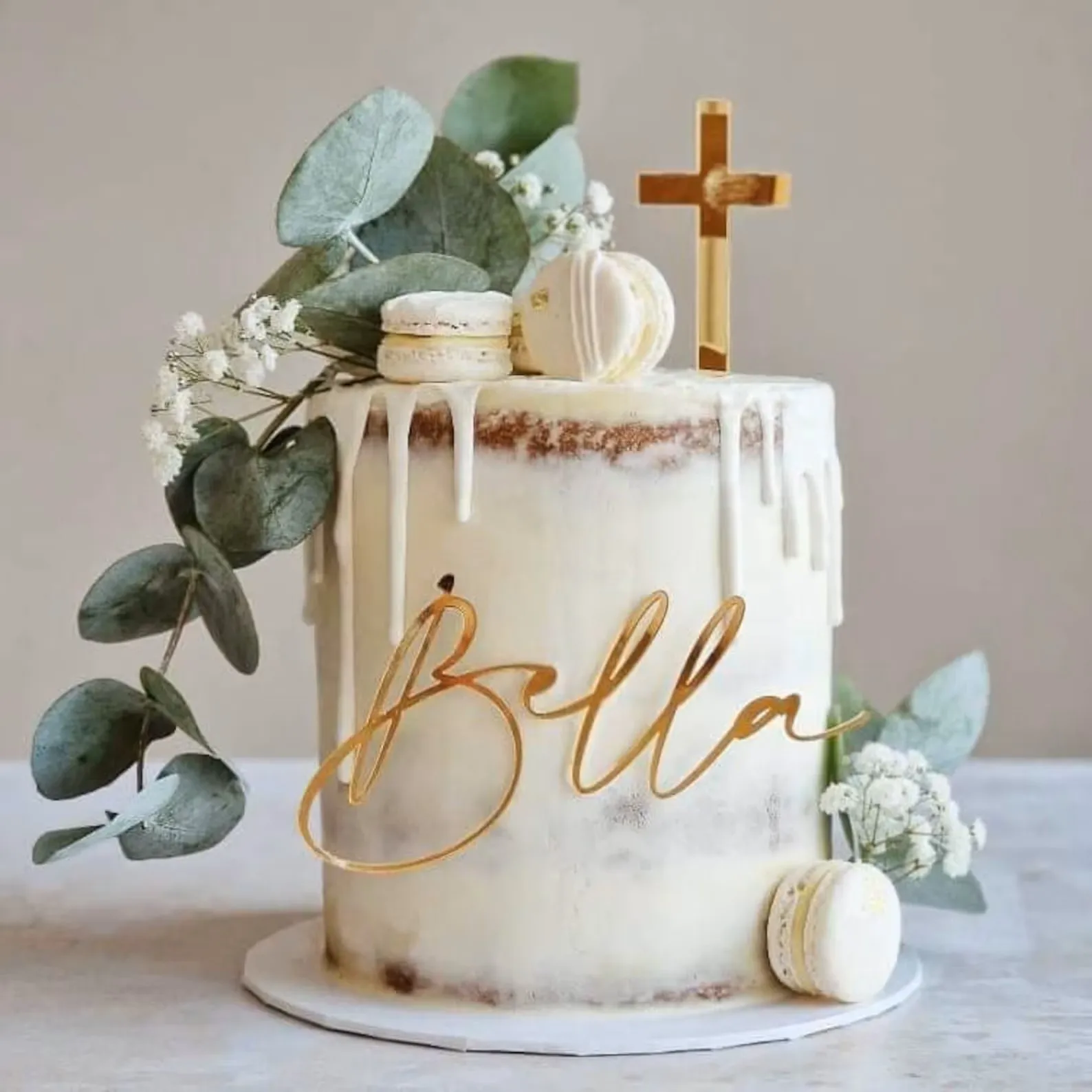Персонализированное название торта подвеска и крест искусство/Святое
