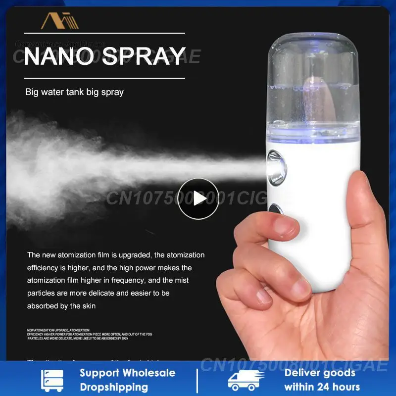 

1~10PCS 30ML Mini Nano Facial Sprayer Nebulizer Face Steamer Air Humidifier Portable Hydrating Anti-aging Wrinkle Women Beauty