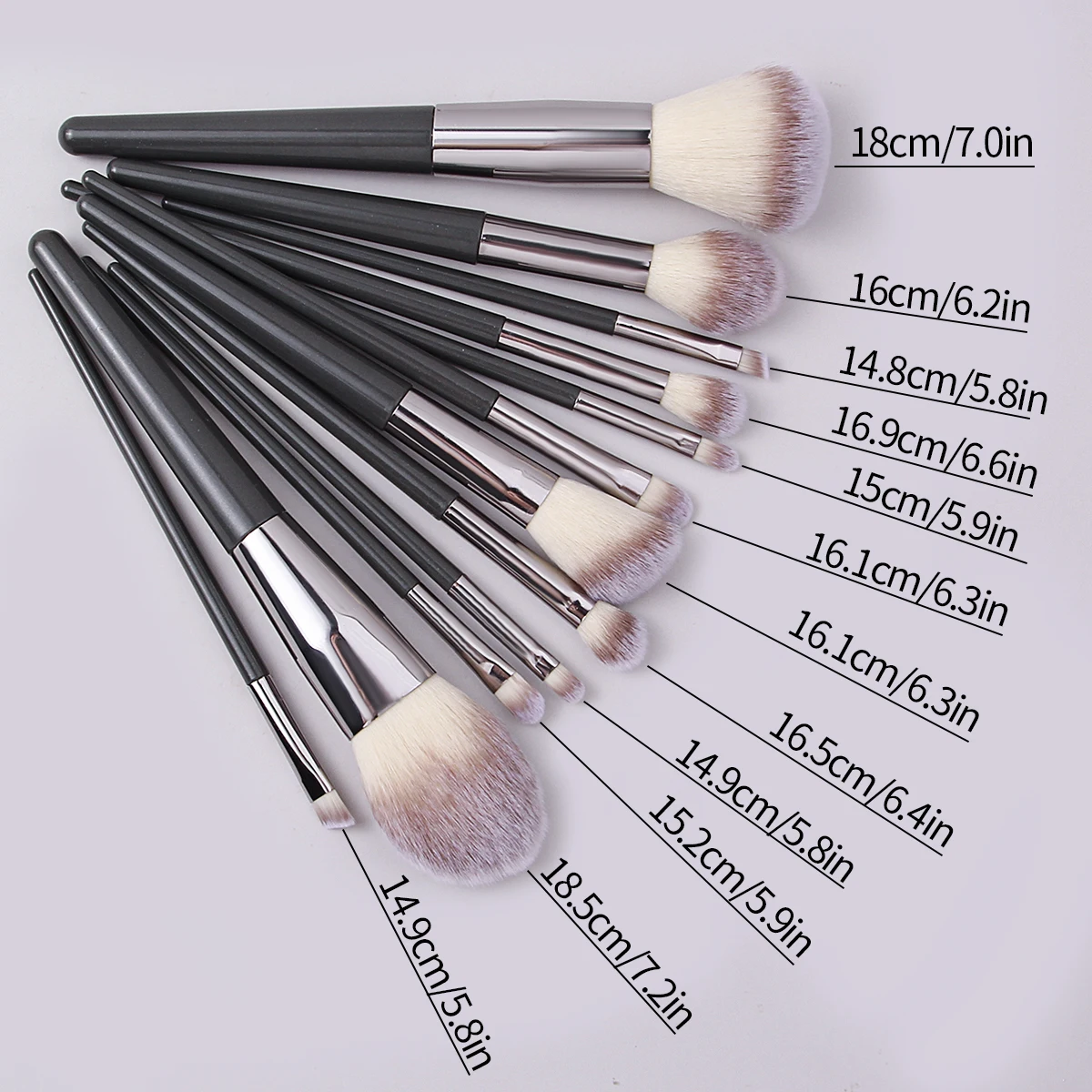 12 шт. набор мягких кистей для макияжа