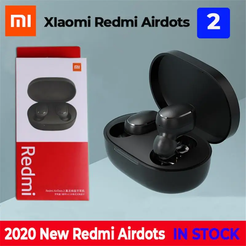 

Xiaomi Redmi Airdots 2 TWS Bluetooth-compatible Earphone Stereo Bass BT 5.0 Eeadphones With Mic Handsfree Earbuds AI Control