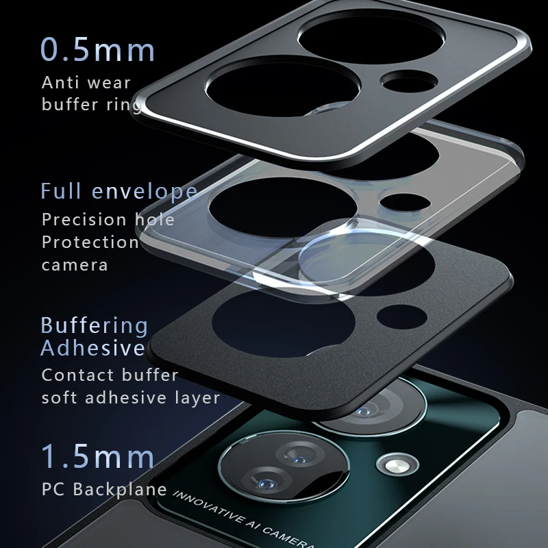 Фото Чехол с подушкой безопасности Skin Sensation для Oppo Reno 11 F Mircropyle, задняя крышка для Oppo Reno11 F, чехол для телефона Fundas Reno 11F №3