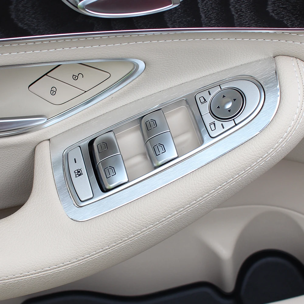 

4 шт., крышка кнопки стеклоподъемника для Mercedes-Benz C Class W205 GlC X253 2015-2018