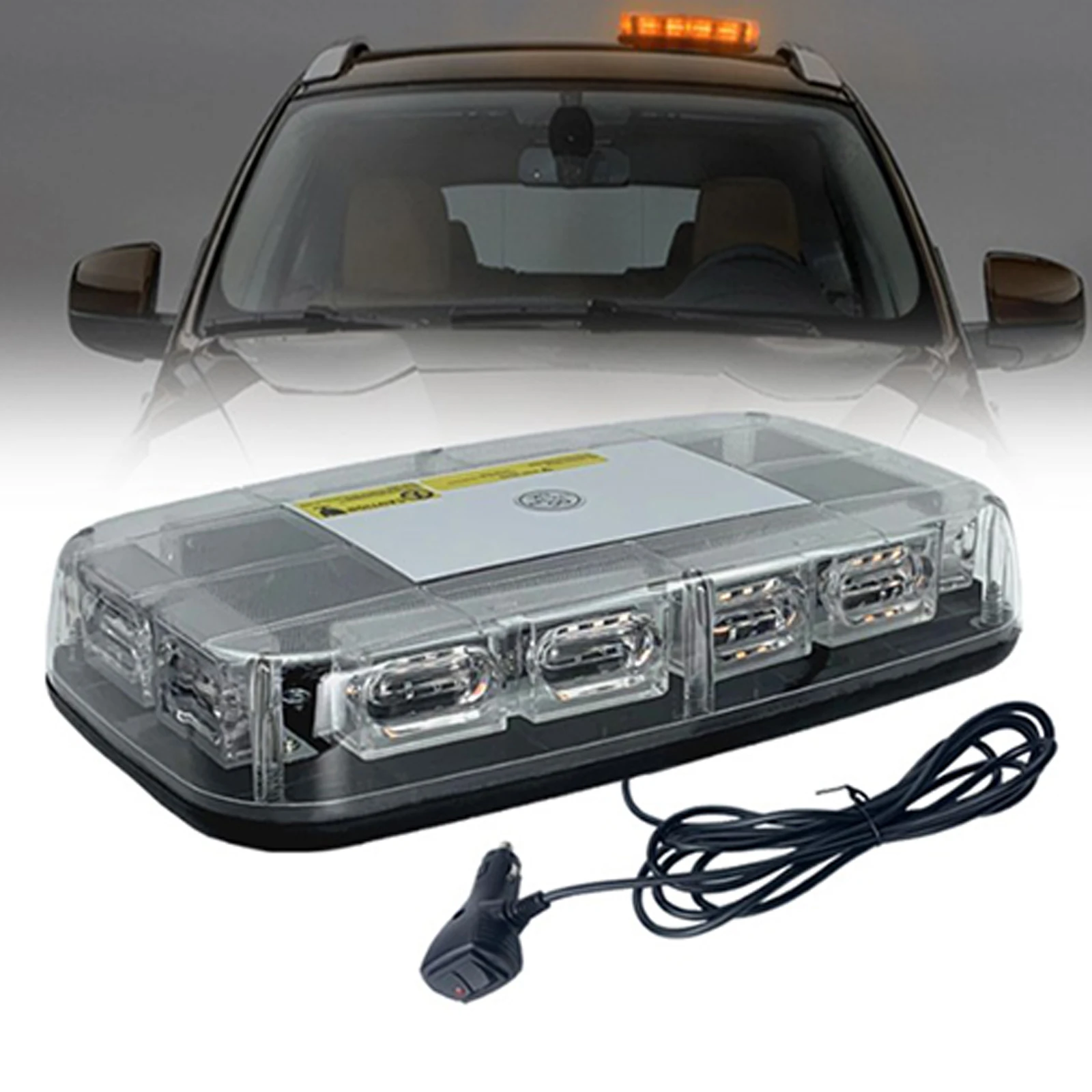 

48LED Roof Top Strobe Lights Emergency Safety Hazard Warning Light LED Flashing Light Bar Magnetic Mount For 12V 24V Car Truck