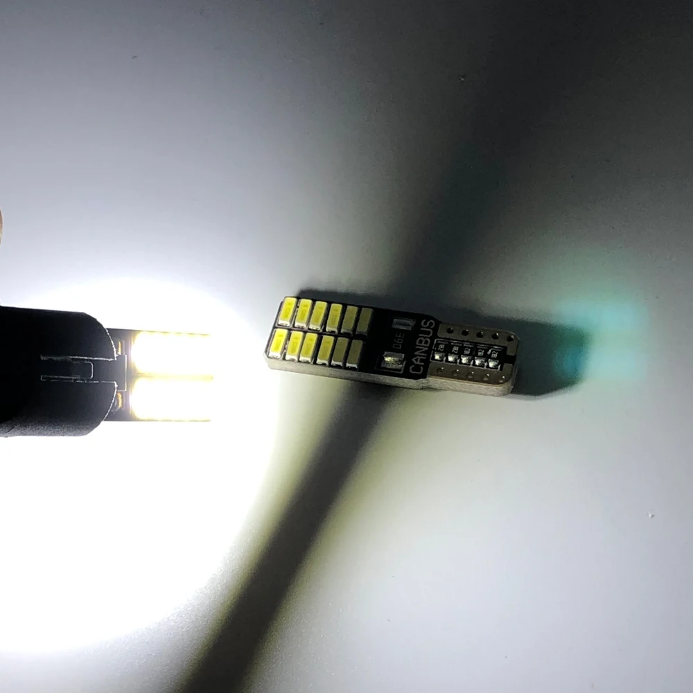 светодиодные 100 шт. T10 24 светодиода Canbus 4014 SMD LED 194 501 W5W внутреннее освещение